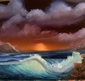 Evening Surf - 8x10 Oil on Canvas