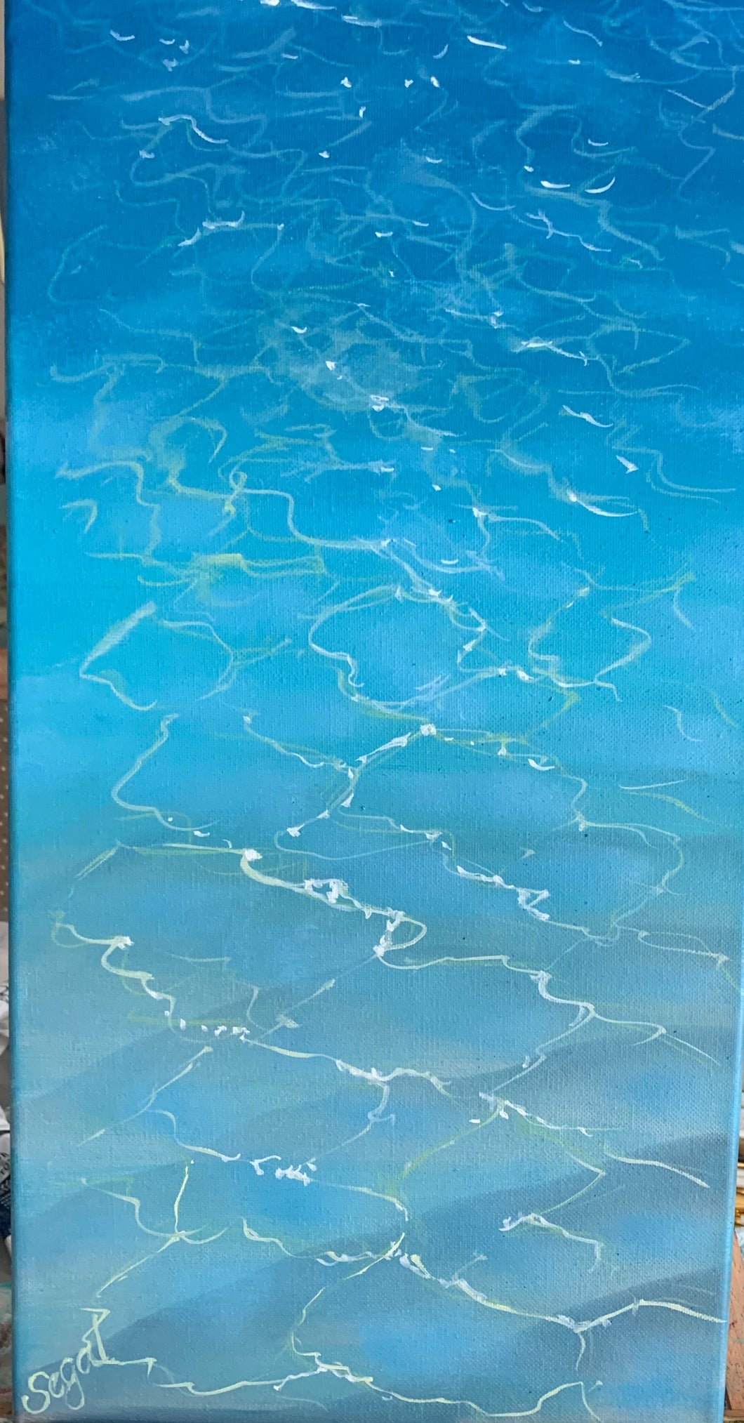 Water Study 2 - 10x20 Oil on Canvas